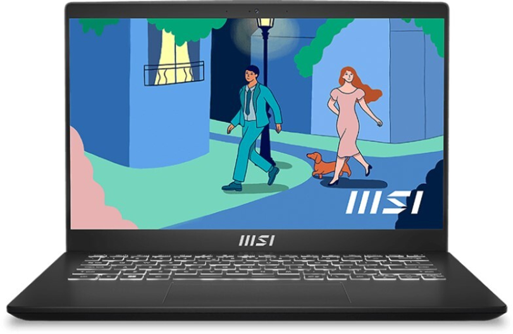 Ноутбук  MSI Modern 14 C7M-048US 14 ", Ryzen 7, 16 Гб RAM, 512 Гб SSD, Radeon Graphics, Черный