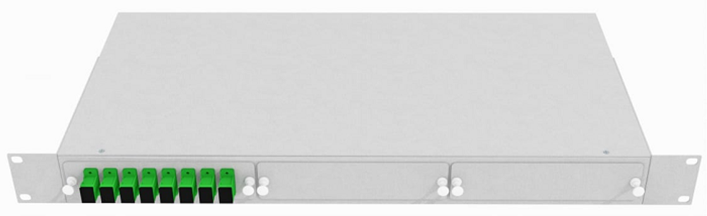 Кросс оптический стоечный  TopLAN КРС-Top-1U-08SC/A-OS2-GY
