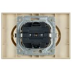 BRITE Розетка 2-местная с заземлением без защитных шторок 16А в сборе РС12-3-БрКр бежевый IEK