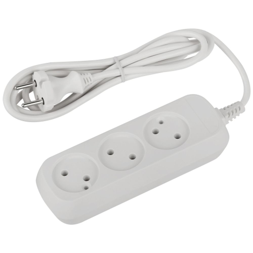 Удлинитель электрический ЭРА UDL-10-315 Greenline 3 розетки без заземления 1,5м ПВС 2x0.75мм2 | Бытовые удлинители