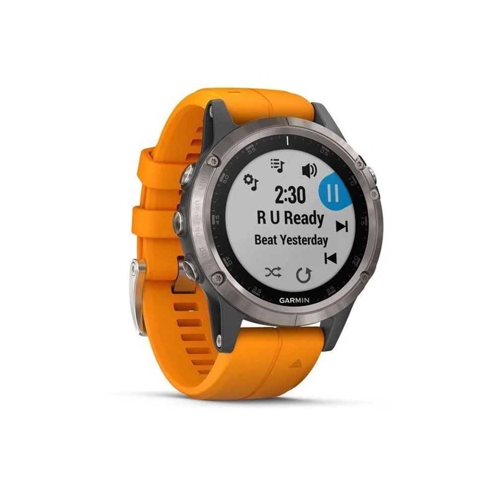 Смарт-часы Garmin Fenix 5 Plus Sapphire, титановый, 010-01988-16