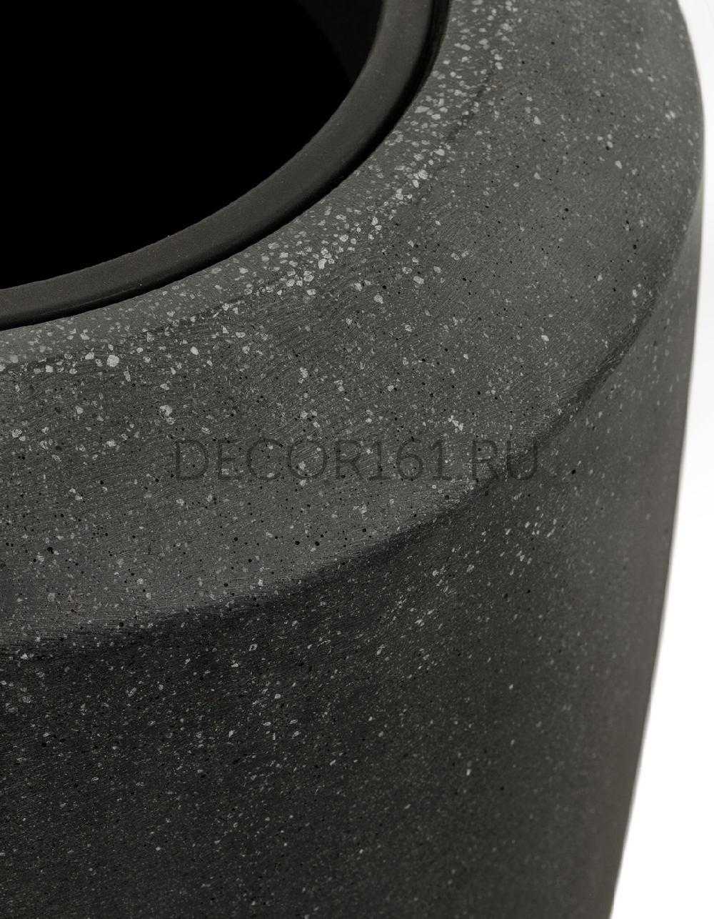 хххКашпо TREEZ Effectory Quartz Высокий конус Design Чёрный кварц д-46, в-90 см 1/1 41.33-14-22-088-BLQ-090