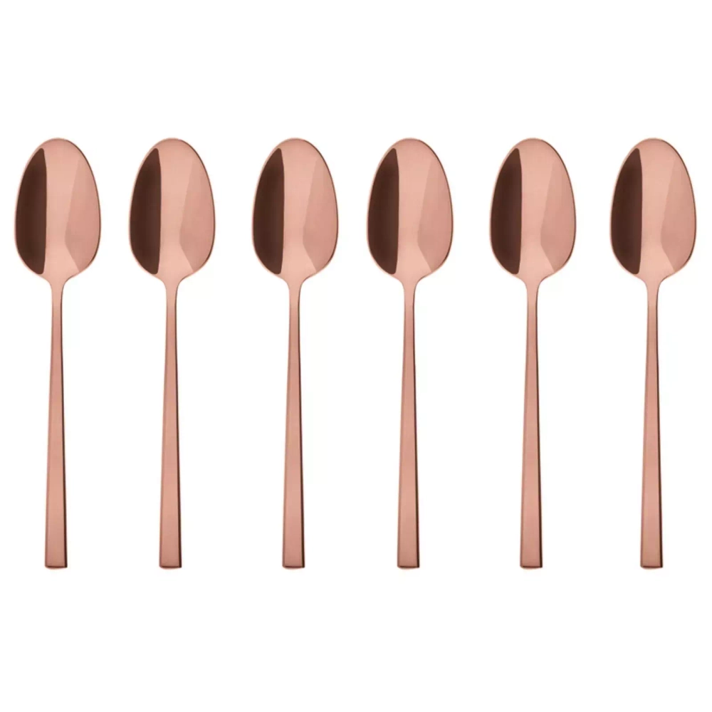 Sambonet - Набор из 6 кофейных/чайных ложек Rock PVD Copper / артикул   52762CA6  / GTIN 8014808494284