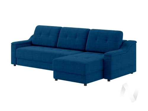 Диван угловой Мальта 3 (ДУ) правый Aqua 23 (синий)