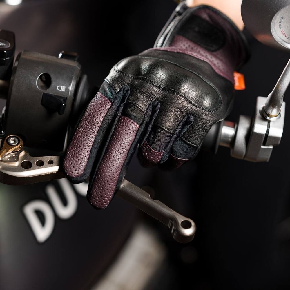 мотоперчатки RACER BELLA 3 Black Burgundy
