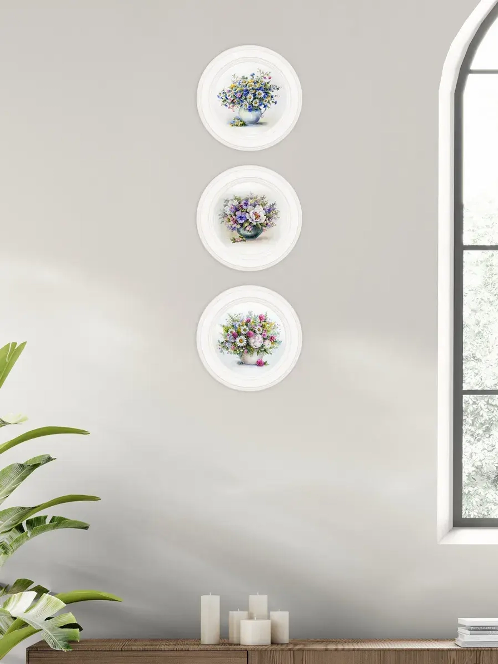 Картины на стену интерьерные на холсте 3 шт. 17.5 см