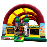 Надувной батут "Зверята с крышей" 10*7*6 м