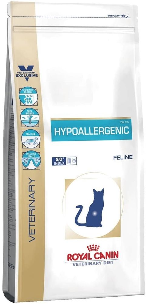 Royal canin 2,5кг DR-25 hypoallergenic диета для кошек при пищевой аллергии или непереносимости