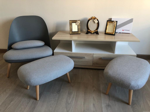 Кресло RX-12W серое HE512-10 ( Joanna)