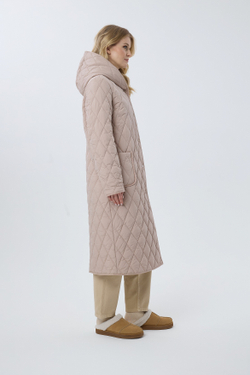 Пальто стеганное бежевое SAND