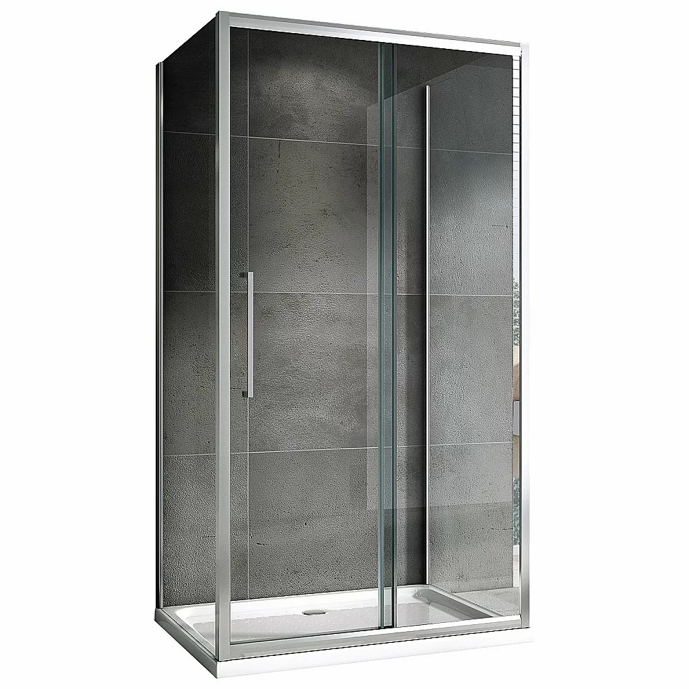 Душевой уголок ABBER Schwarzer Diamant 170х60 AG30170H-S60-S60 стекло прозрачное/профиль хром