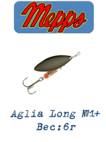 Блесна для рыбалки вращающаяся AGLIA LONG 2, Black