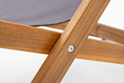 Кресло-шезлонг из акации КАПРИ темно-серый