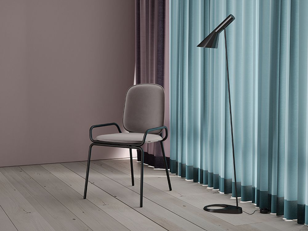 Стул Ror, Double Frame, велюр, черный/серый