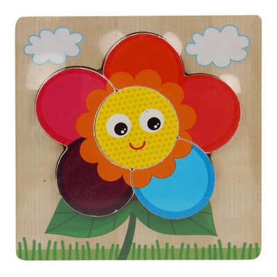 Развивающая игрушка деревянная Пазл квадратный маленький, C-41857