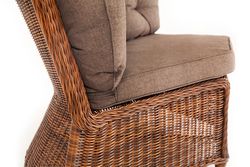 "Бергамо" плетеный угловой диванный модуль, цвет коричневый