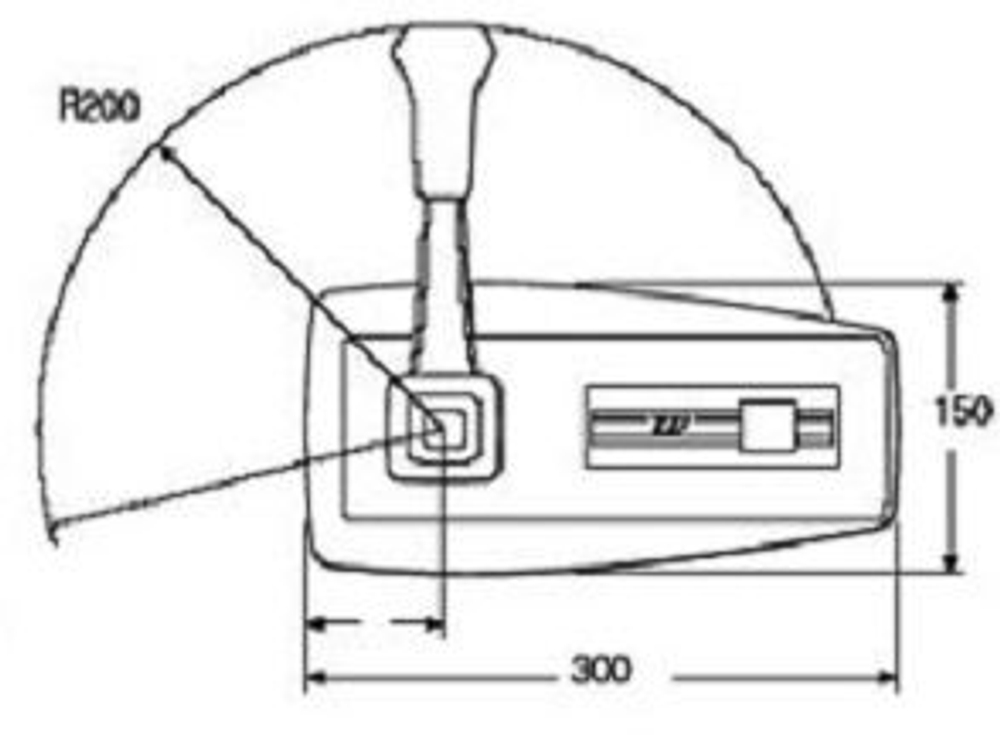 Привод дистанционного управления газом и реверсом "700SOT", клавиша трима. (10015150)