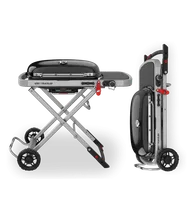 Портативный газовый гриль Weber Traveler Stealth Edition, 1 горелка, чёрный