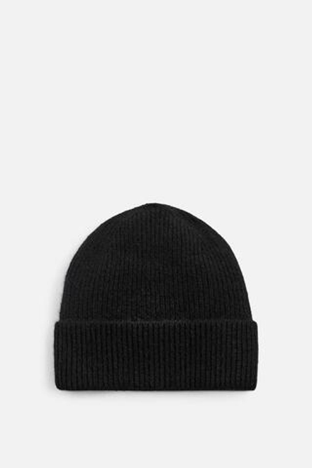 ZARA ШАПКА ИЗ КАШЕМИРА - LIMITED EDITION, ЧЕРНЫЙ