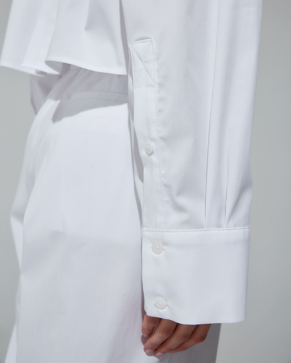 Рубашка из хлопка с разрезом на спине Хуго Босс белый
