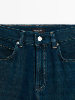 Massimo Dutti Джинсы с высокой посадкой и широкими штанинами, темно-синий