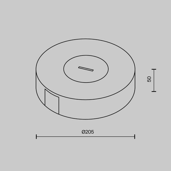 Чаша с коннектором питания Maytoni Technical Pendant system Parity TRA130SC-1B