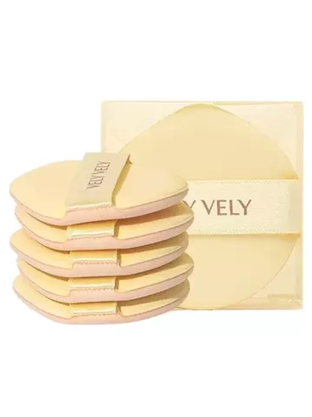 Vely Vely Спонж для кушона Honey Glow Coating Puff 5 шт