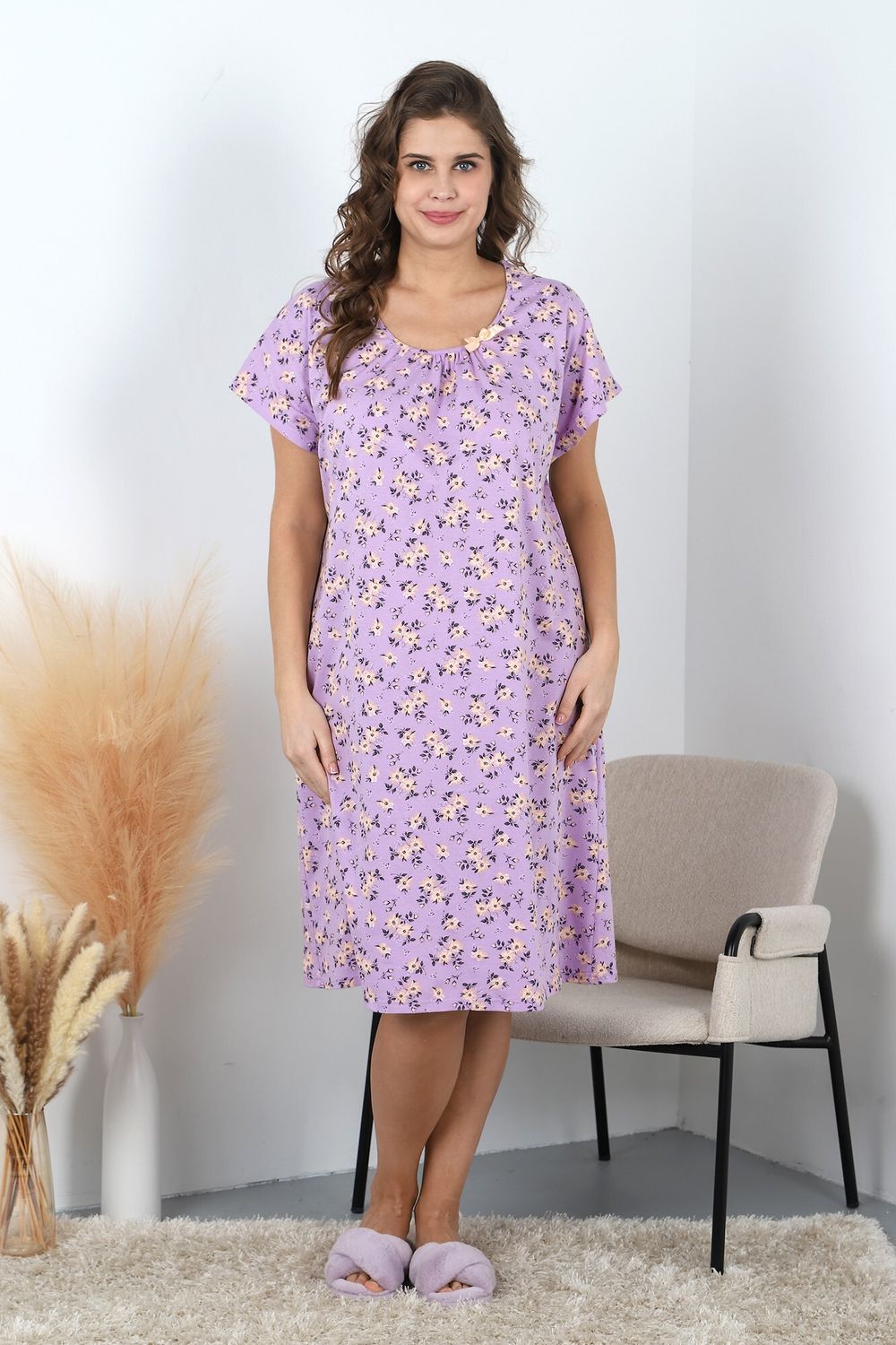 Ночная сорочка Элеонора Виотекс ЛИЛОВЫЙ