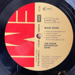 Винтажная виниловая пластинка LP Edgar Broughton Band Wasa Wasa (Germany 1980)