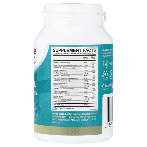 Conceive Plus, комплекс для беременных, 60 веганских капсул