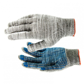 Перчатки Russia х/б ПВХ Точка 10 класс (67815)