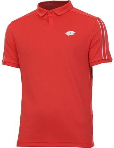 Мужское теннисное поло Lotto Squadra II Polo PL - cliff red