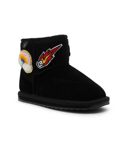 Кожаное угги Wallaby Mini Play EMU Australia - черный(K12748)