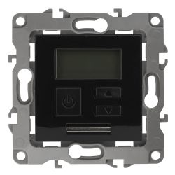 12-4111-06 ЭРА Терморегулятор универс. 230В-Imax16А, IP20, Эра12, чёрный