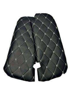 Чехлы на козырьки Kia Rio, Hyundai Solaris (2011-2017) белая нить Бабочка