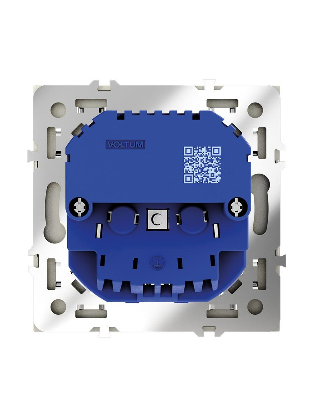 Розетка 1-м СП S70 16А с USB A+С с заземл. защ. шторки механизм сталь Voltum VLS040505
