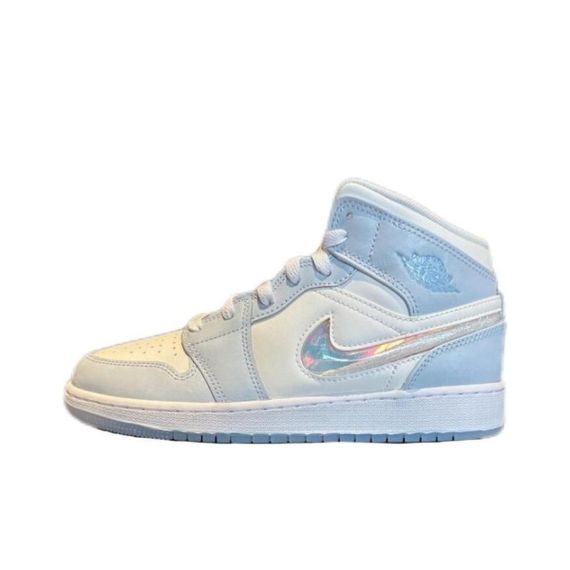 Jordan Air Jordan 1 Детские баскетбольные кроссовки MID Топ Синий Унисекс