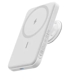 Внешний аккумулятор Anker 622 PopSockets MagGo Power Bank 5000 mAh для iPhone c Magsafe A1612 белый