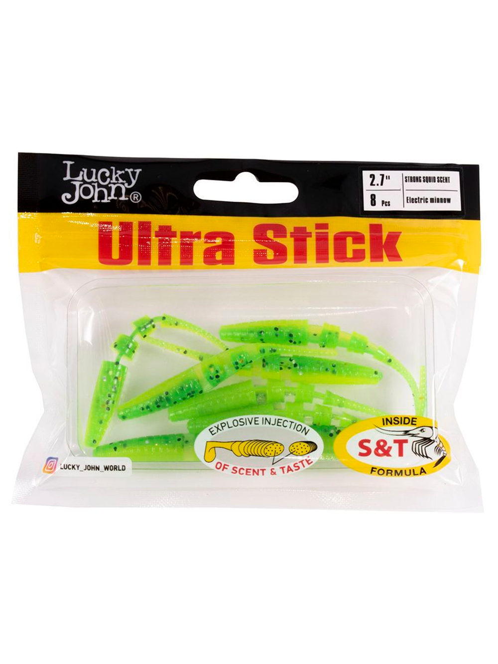 Слаги съедобные искусственные LJ Pro Series ULTRA STICK 2,7in (06.80)/S63 8 шт. в упак.