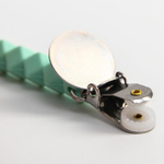 6977553 Держатель для пустышки "Ромбики", п/силиконовый, цвет черный