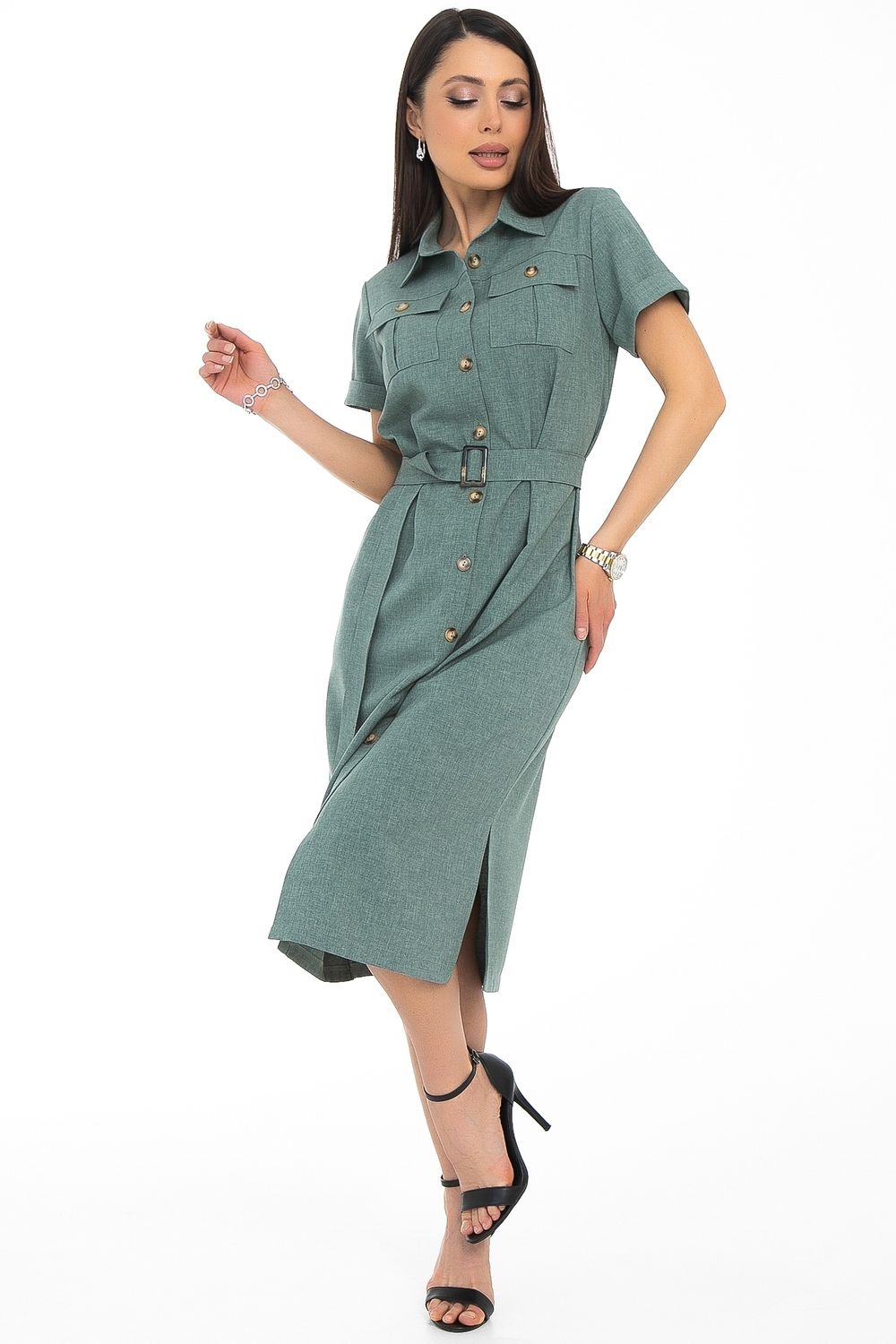 Платье-рубашка Дарина (грин) Diolche