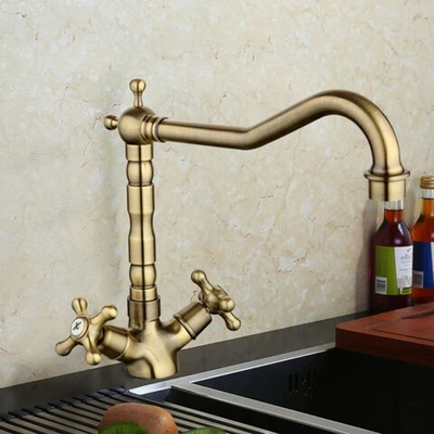 Смеситель для кухни, Gappo, с кран-буксой, бронз, G4063-4