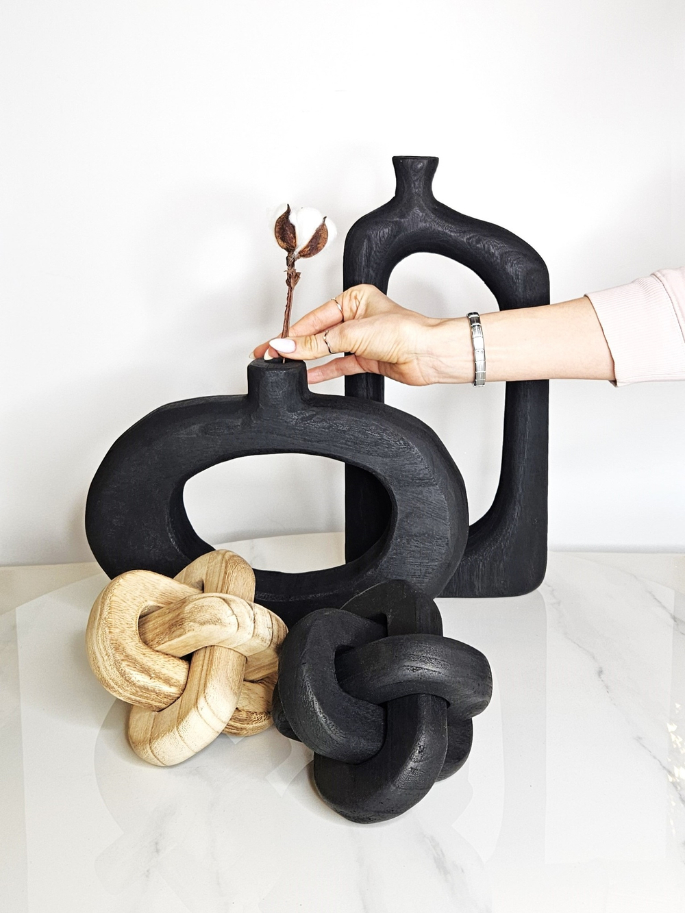 Ваза Round wooden vase