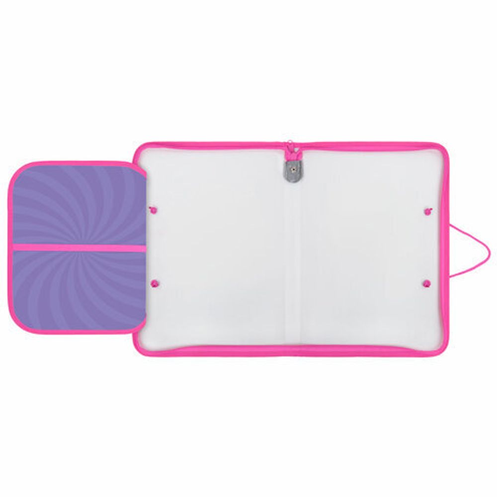 Папка для труда на молнии с ручками ПИФАГОР А4, 1 отделение, пластик, органайзер, "Anime eyes", 272228