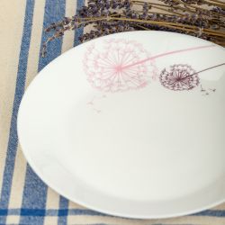 Тарелка White Fox WF-STD19 Summertime десертная опаловая с деколью 19 см. | White Fox