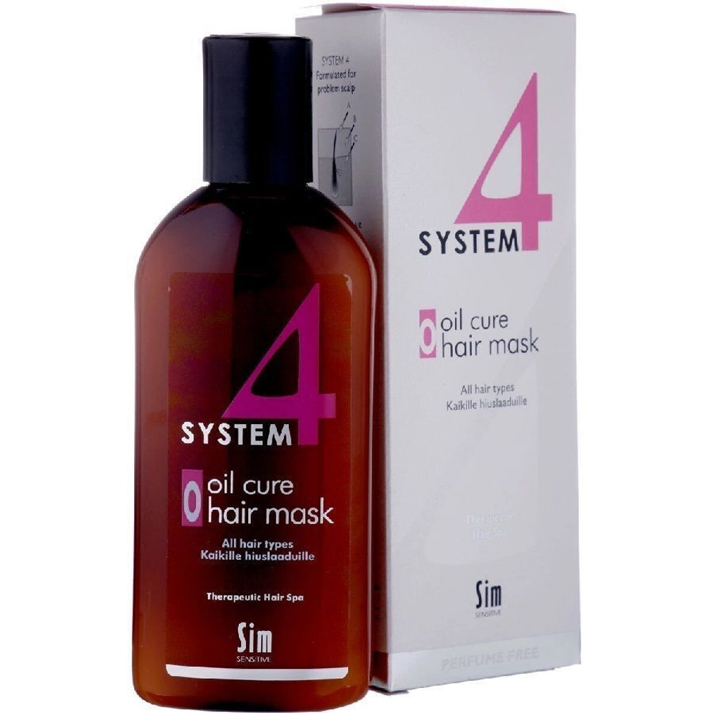 Sim Sensitive System 4 O Oil Cure Hair Mask O - Терапевтическая маска для пилинга и лечения кожи головы, снимает раздражение и зуд, 150 мл