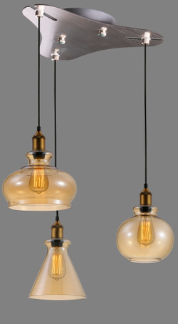 Универсальная потолочная база Crystal Lux D260-3 NICKEL