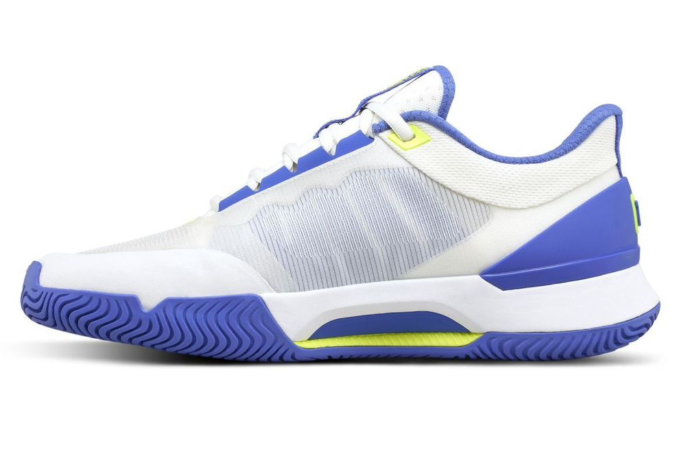 Женские теннисные кроссовки Wilson Intrigue Tour - white/amparo blue/safety yellow