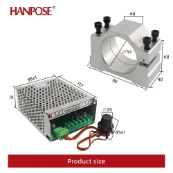 Двигатель шпинделя с ЧПУ 500 Вт, 100 В постоянного тока, 12000 об ER11