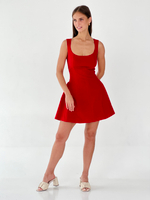 Платье мини со сборочками